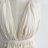 Size Medium Tassel-Trimmed Cream Top