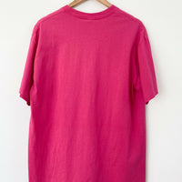 Men's Size XL Vintage Wanted Ad Pink Cotton T-Shirt