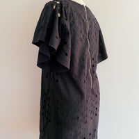 Seed Size 10 Black Cotton Broderie Anglaise Dress