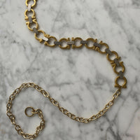 Gold and Silver-tone Chain-link Belt