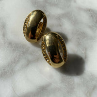 Gold-Tone and Diamante Clip-On Earrings