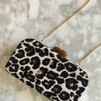 Seed Leopard-Print Clutch