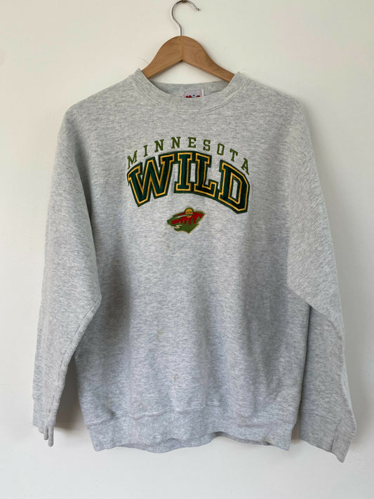 Men's USA Sport Club Minnesota Wild Size Large Grey Marle Sweatshirt