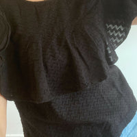 Women's Gorman Size 10 Black Textured Top