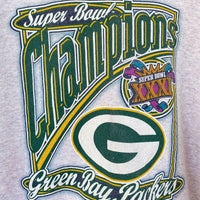 Men's vintage Greenbay Packers Superbowl XXXI Champions Size L Grey Sweatshirt