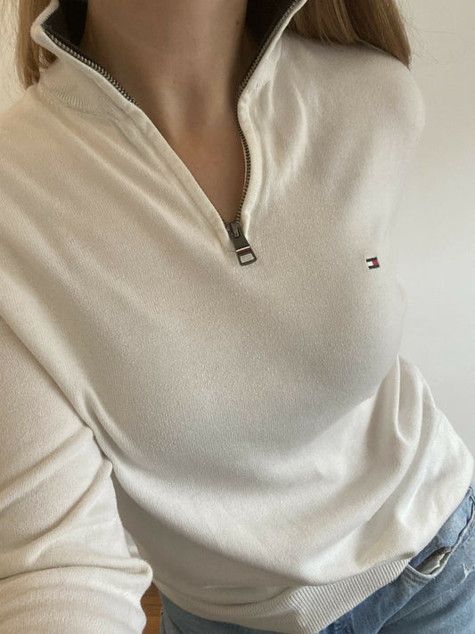 Women's Size XS Tommy Hilfiger White Cotton Pullover