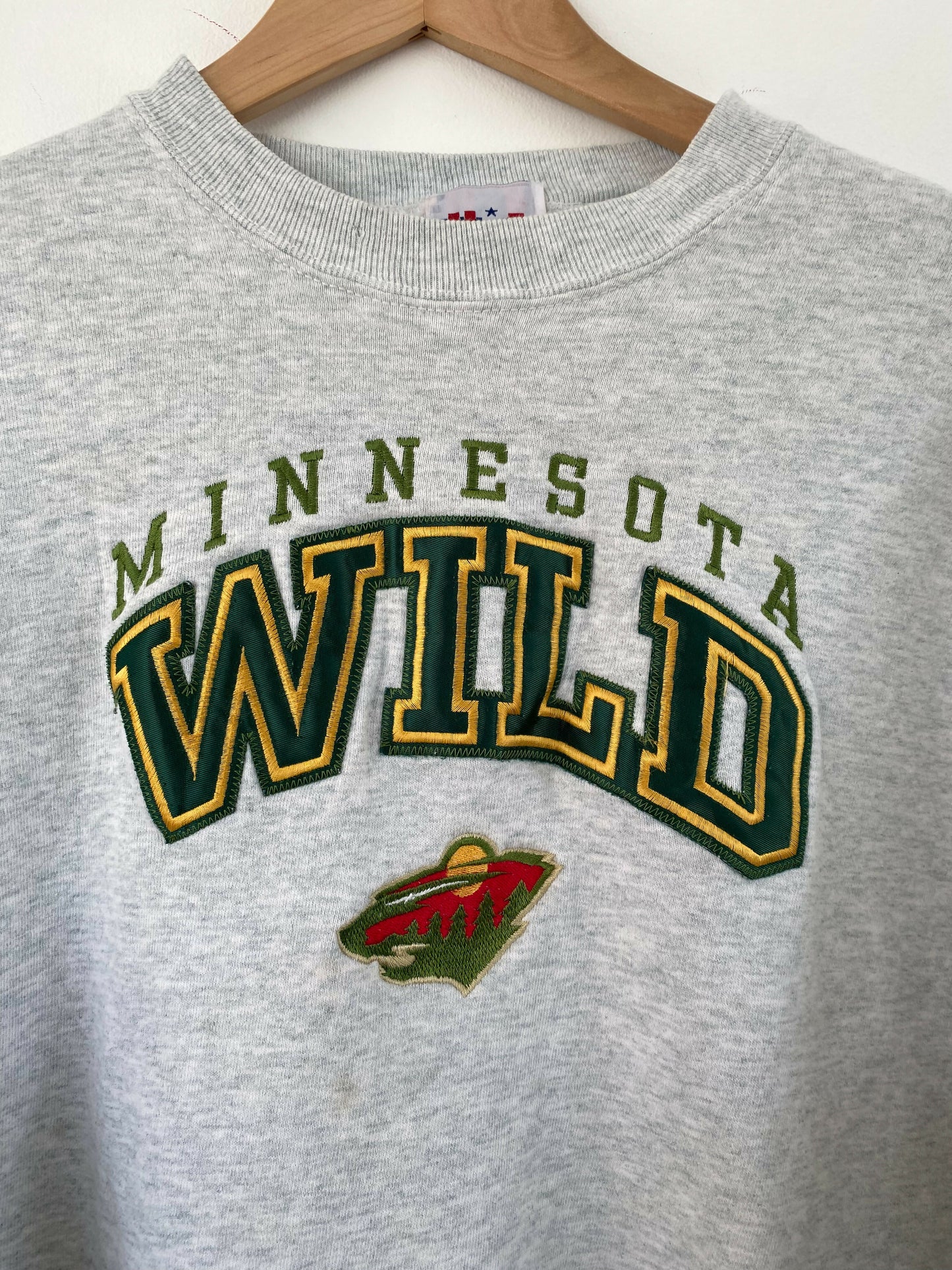 Men's USA Sport Club Minnesota Wild Size Large Grey Marle Sweatshirt