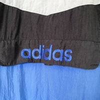 Men's Adidas Blue and Black Hooded Sweatshirt