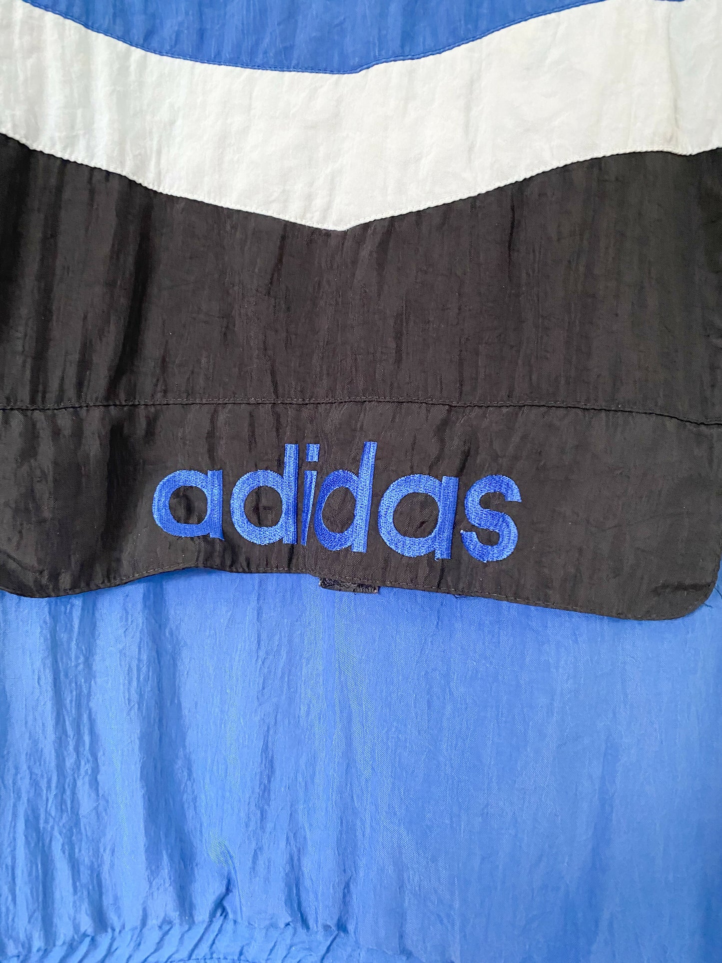 Men's Adidas Blue and Black Hooded Sweatshirt