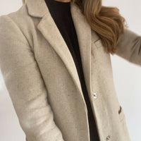 Women's Asos Size 8 Oatmeal Coat