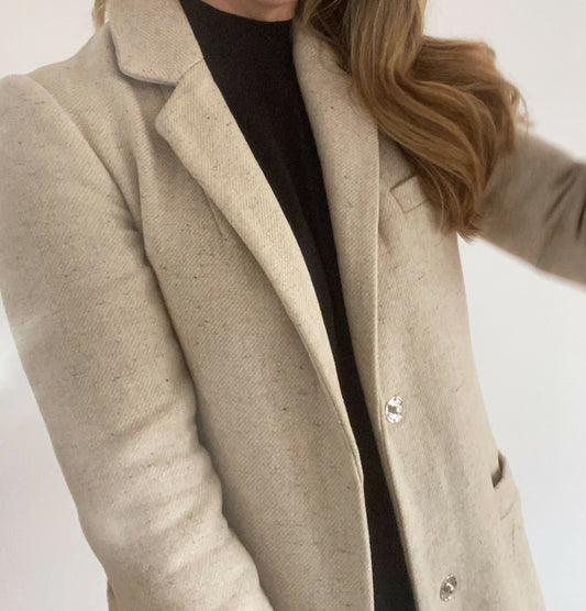 Women's Asos Size 8 Oatmeal Coat