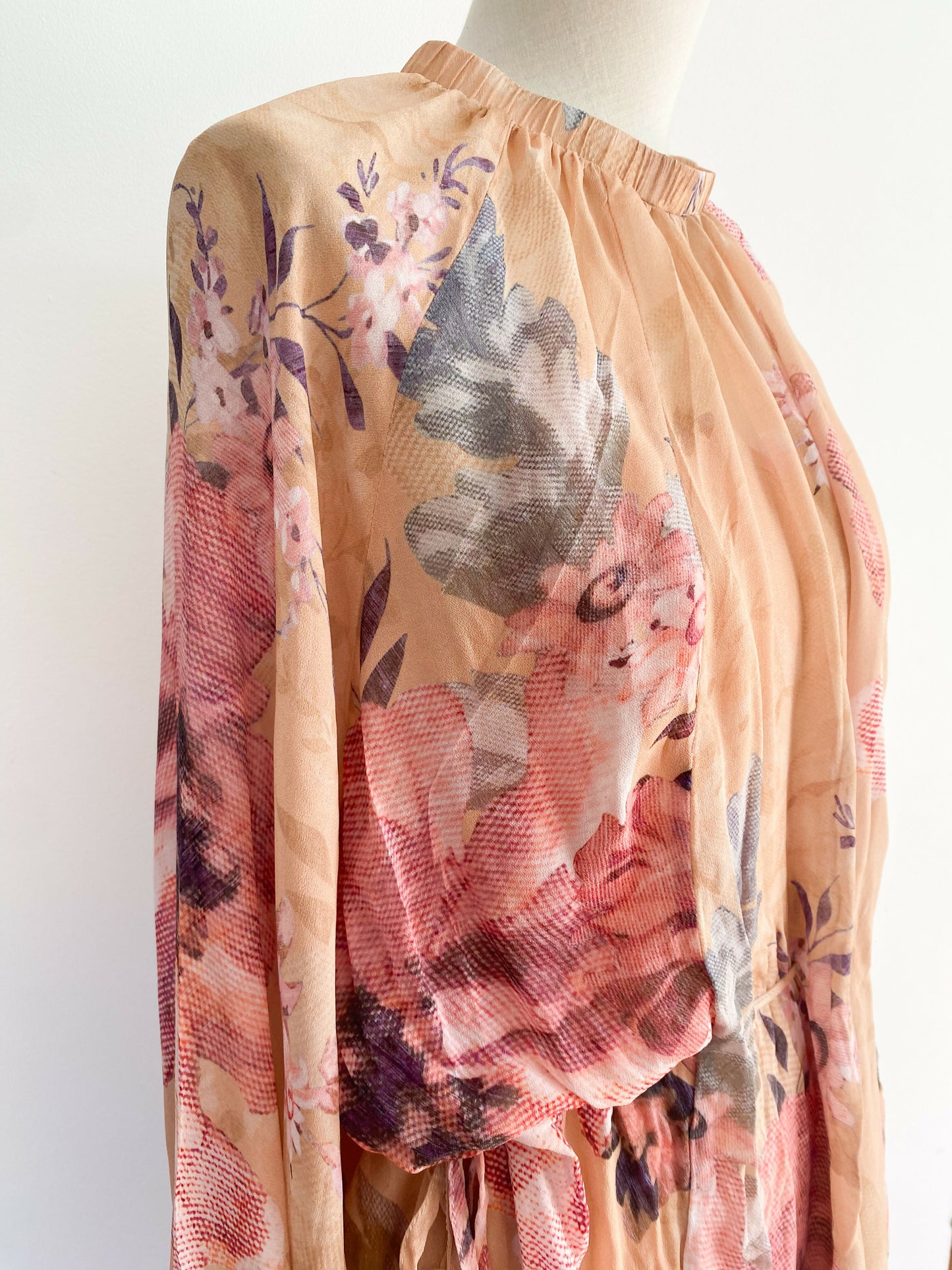 Fate +Becker Size 16 Gathered Floral-Print Midi Dress