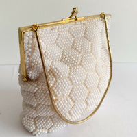 White Beaded Clutch