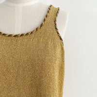 Vintage Gold Lurex Tank Top