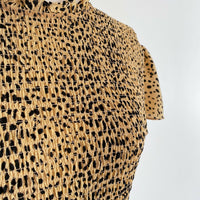 Seed Heritage Size 8 Ruched Animal-Print Mini Dress