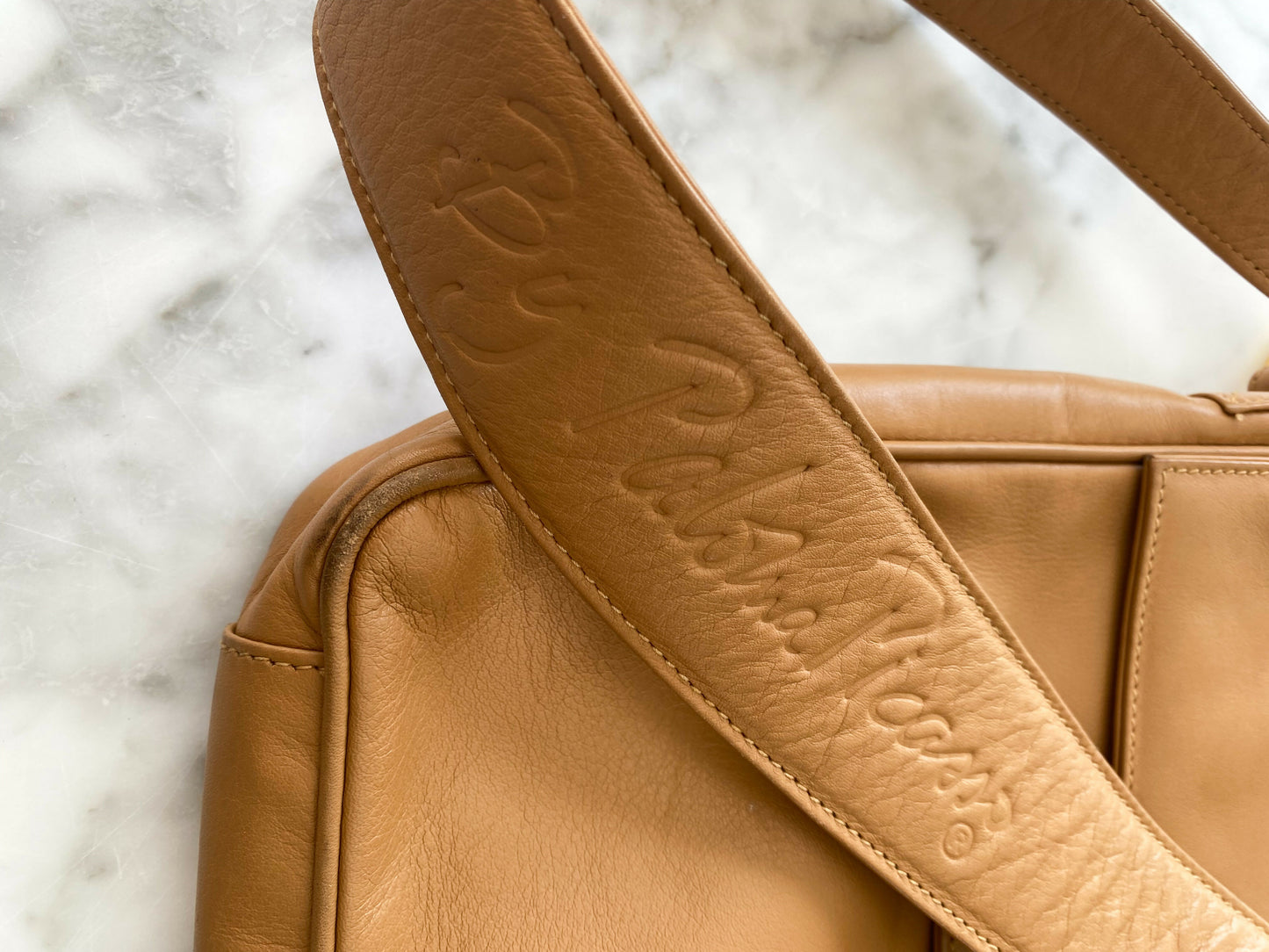 Paloma Picasso Beige Leather Shoulder Bag