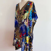 Camilla One Size Embellished Multicolour Kaftan