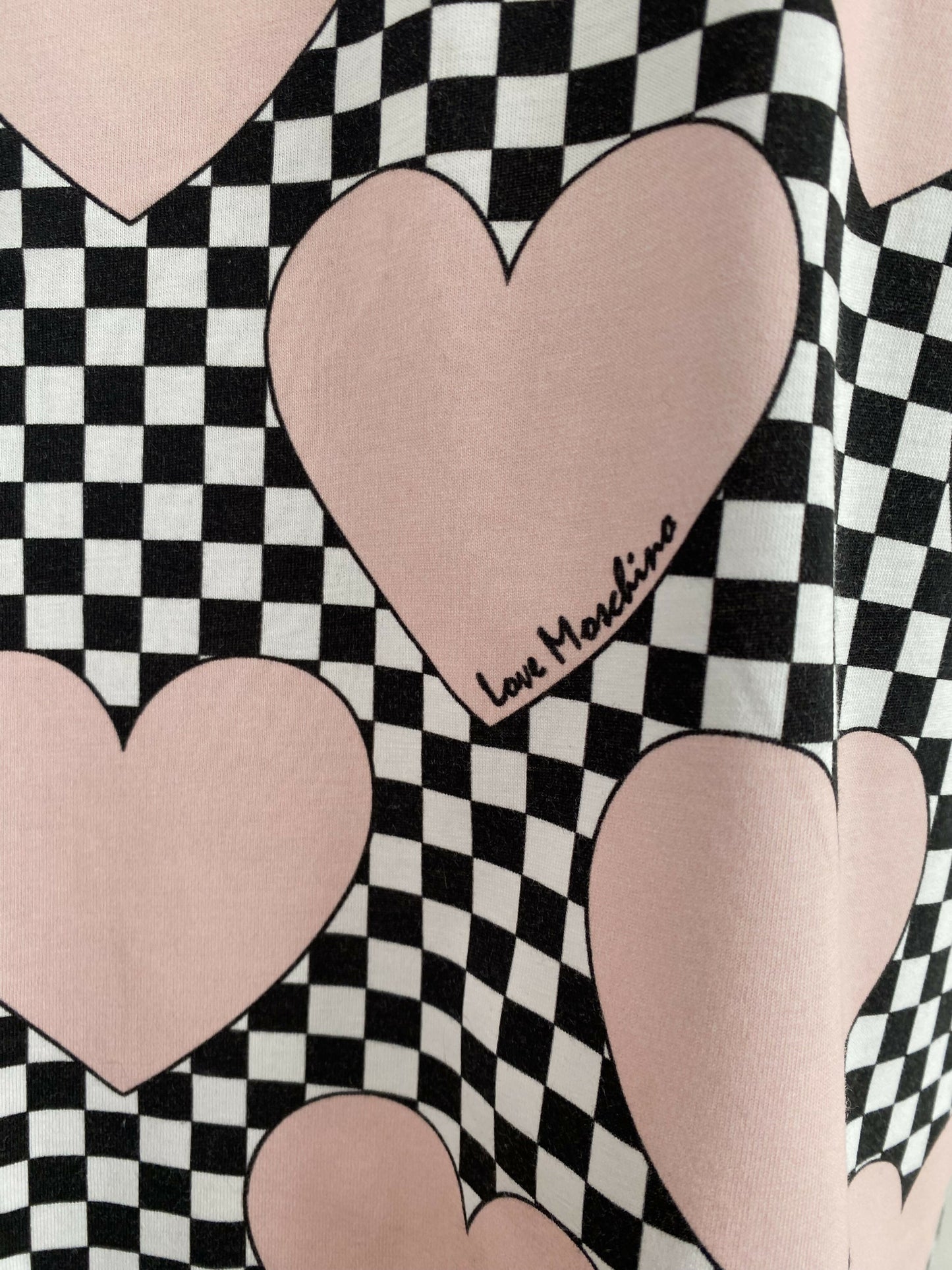 Love Moschino Size 10 Printed Cotton-Blend T-Shirt