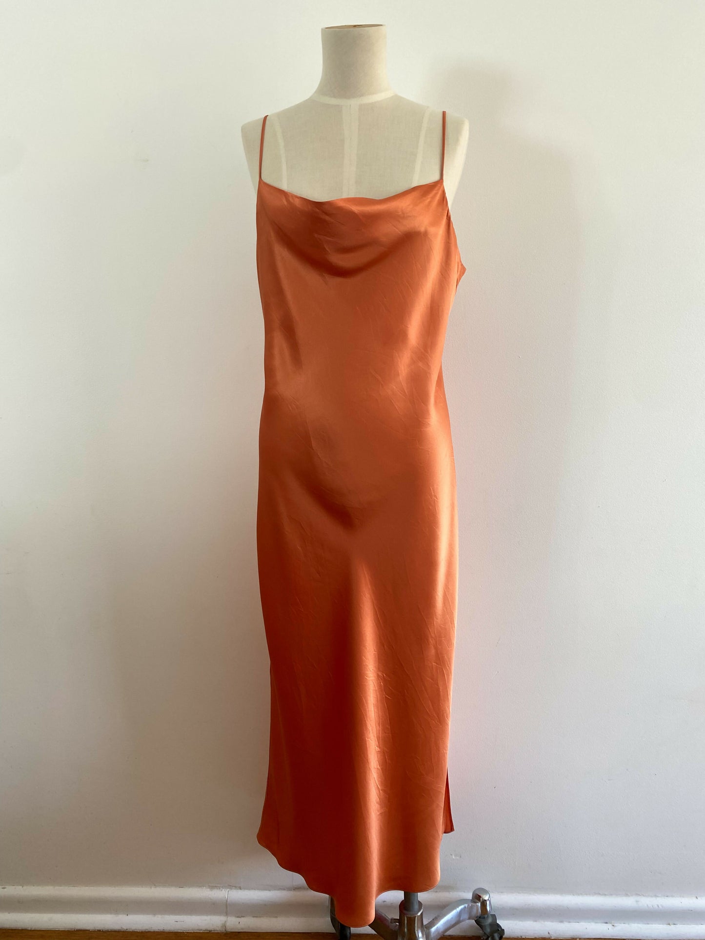 Seed Size 12 Copper Satin Slip Dress