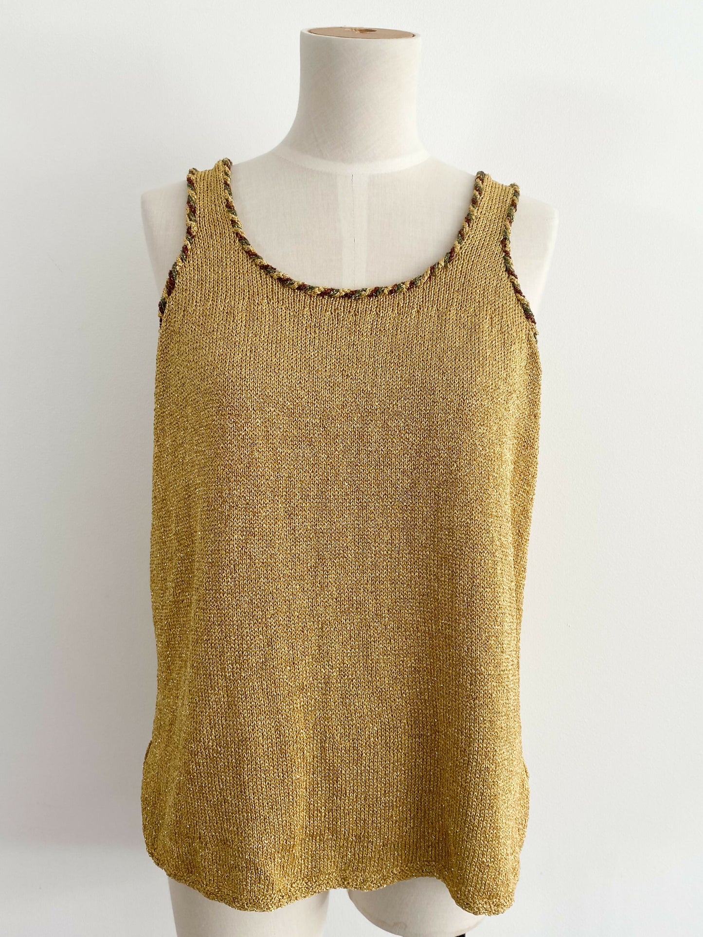 Vintage Gold Lurex Tank Top