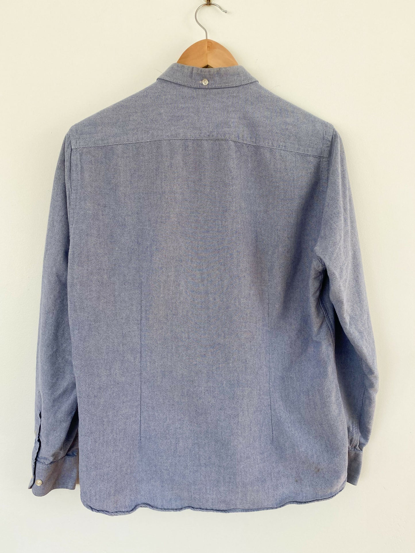 Men's Size L Zara Man Slim Fit Blue Cotton Shirt