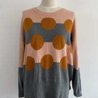 Women's Gorman Size 8 Polka-Dot Cotton Sweater