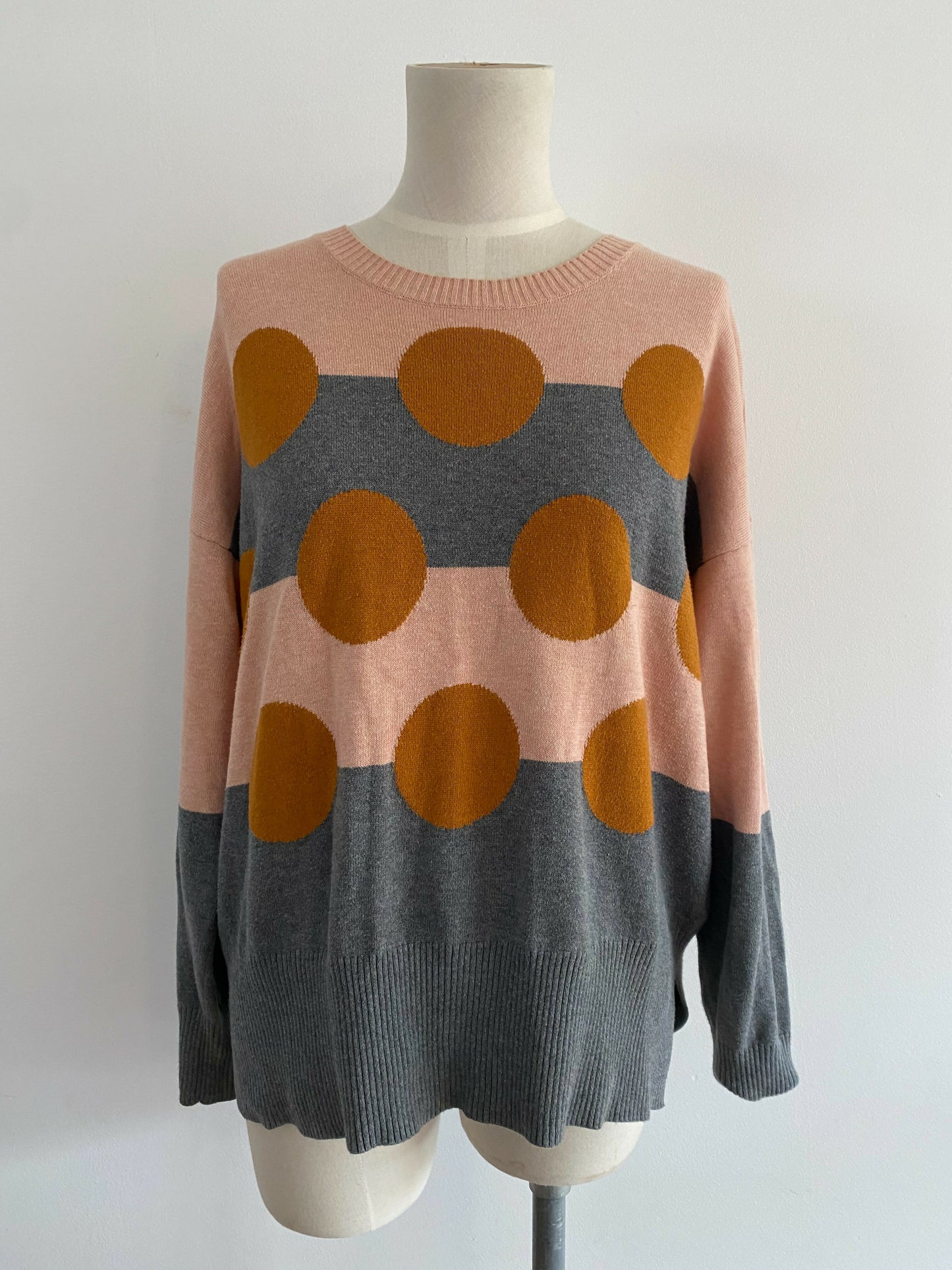 Women's Gorman Size 8 Polka-Dot Cotton Sweater