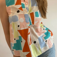 Women's Gorman Size 8 Multicolour Print Top