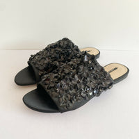 Zara Size 40 Beaded Black Sandals