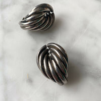 Silver-Tone Clip-On Knot Earrings