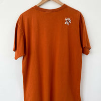 Men's Performance Surfwear Size L Burnt-Orange Cotton Print T-Shirt