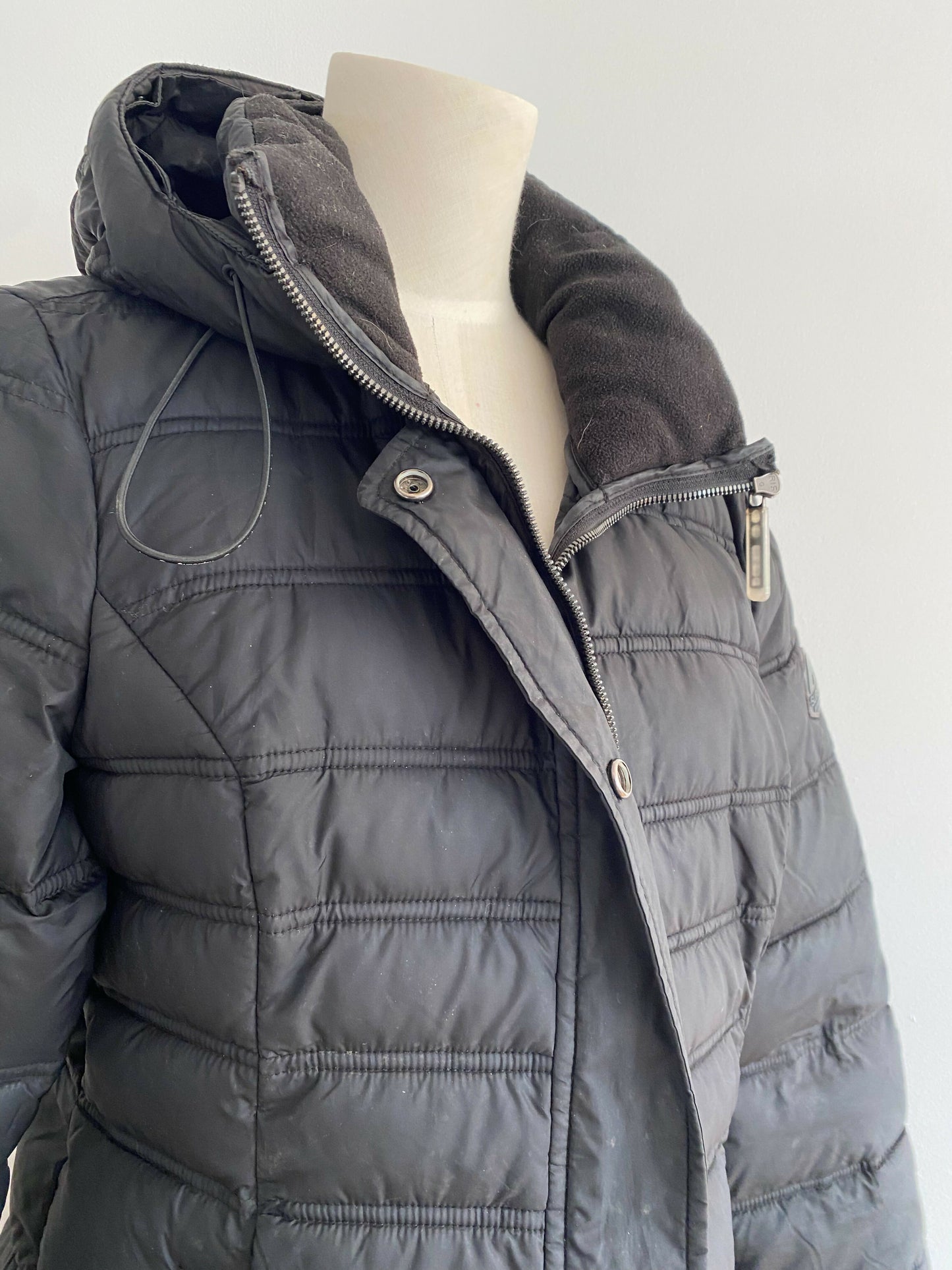 Women's Superdry Size 12 Padded Black Jacket