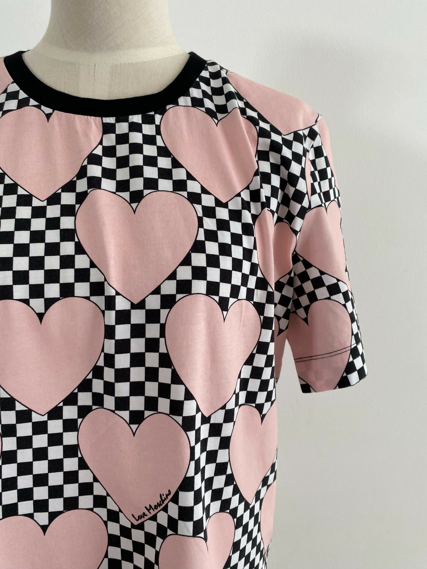 Love Moschino Size 10 Printed Cotton-Blend T-Shirt