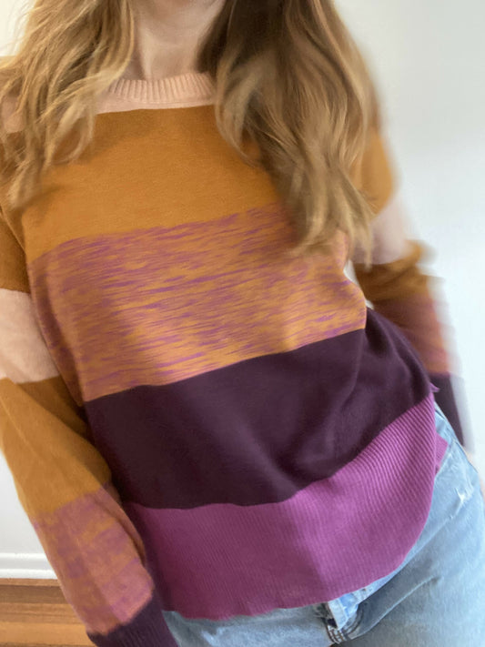 Women's Gorman Size 10 Striped Cotton Pullover