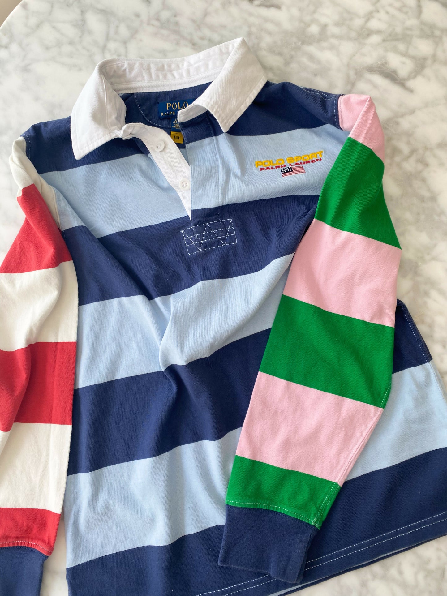 Kids' Polo Ralph Lauren Size 14-16 Striped Rugby Top