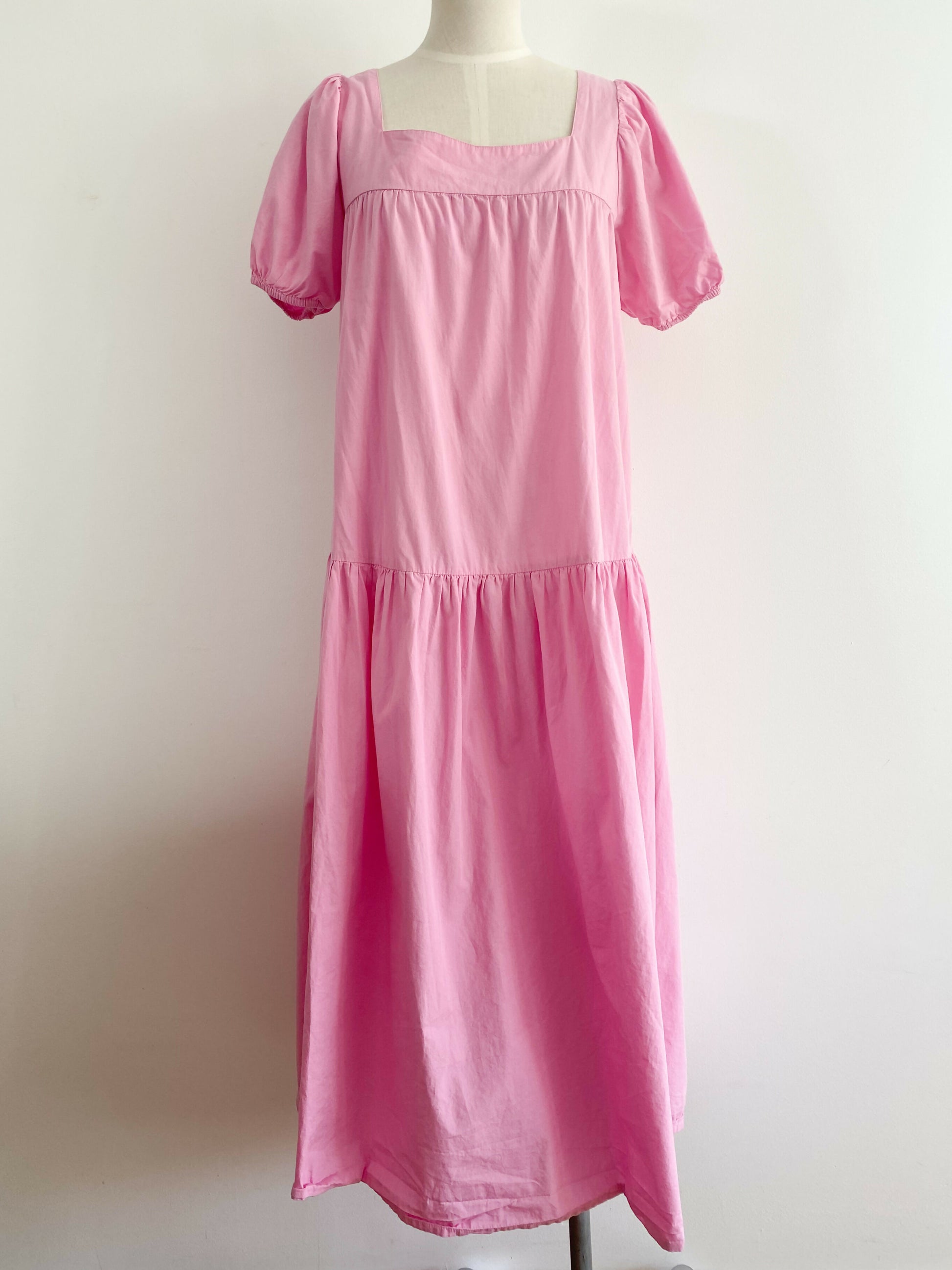 Cotton On Size Medium Light-Pink Tiered Cotton Maxi Dress – oppspot
