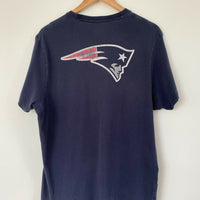 Men's Size L Navy Patriots Football Cotton Print T-Shirt