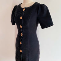 Finders Size Small Black Cotton-Stretch Dress