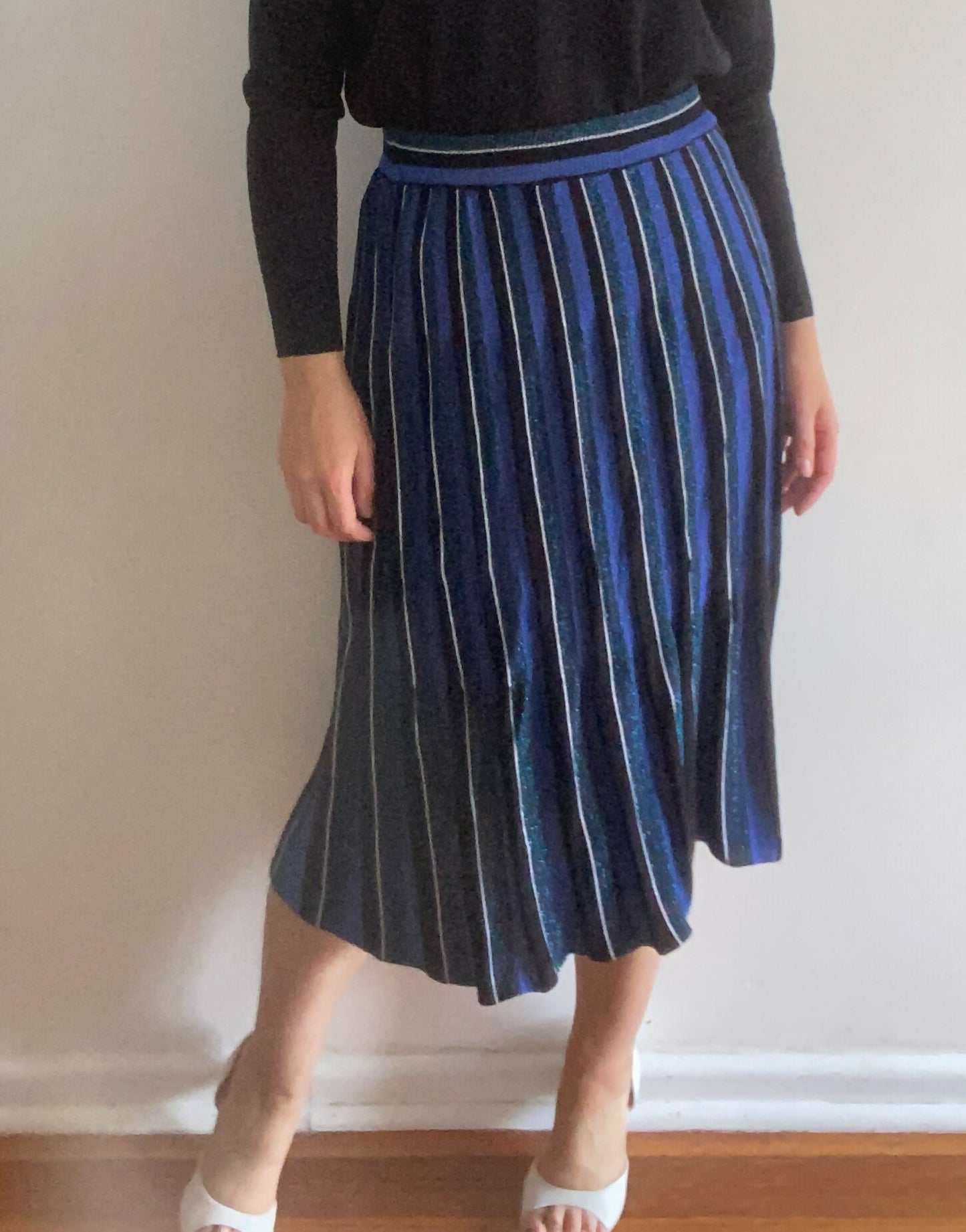 Women's Zara Size S Striped Lurex Skirt