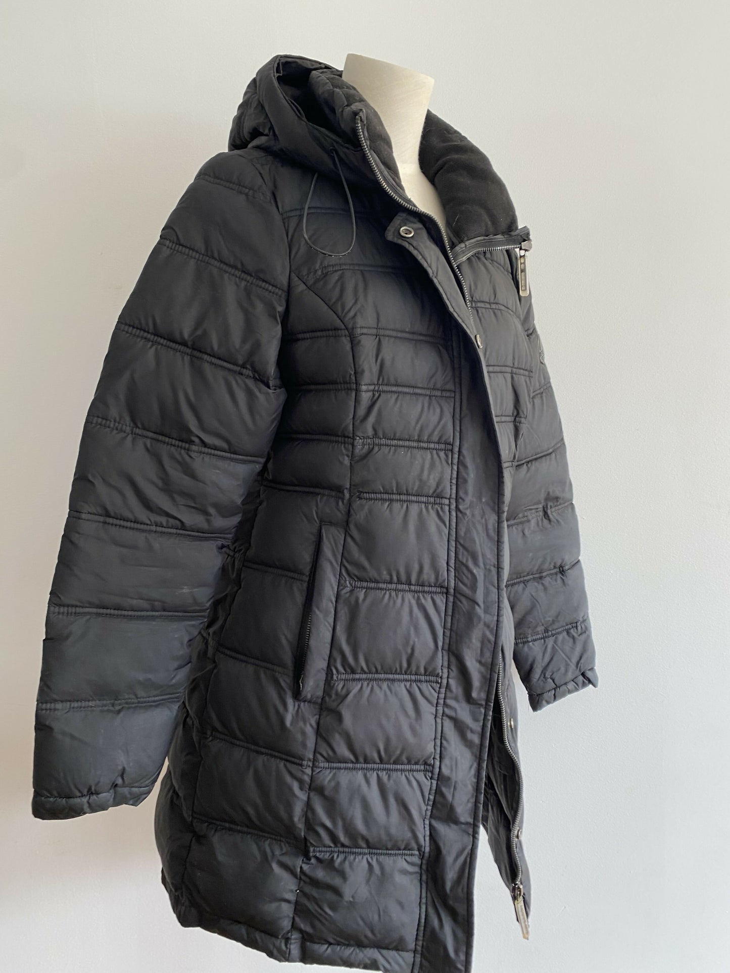 Women's Superdry Size 12 Padded Black Jacket