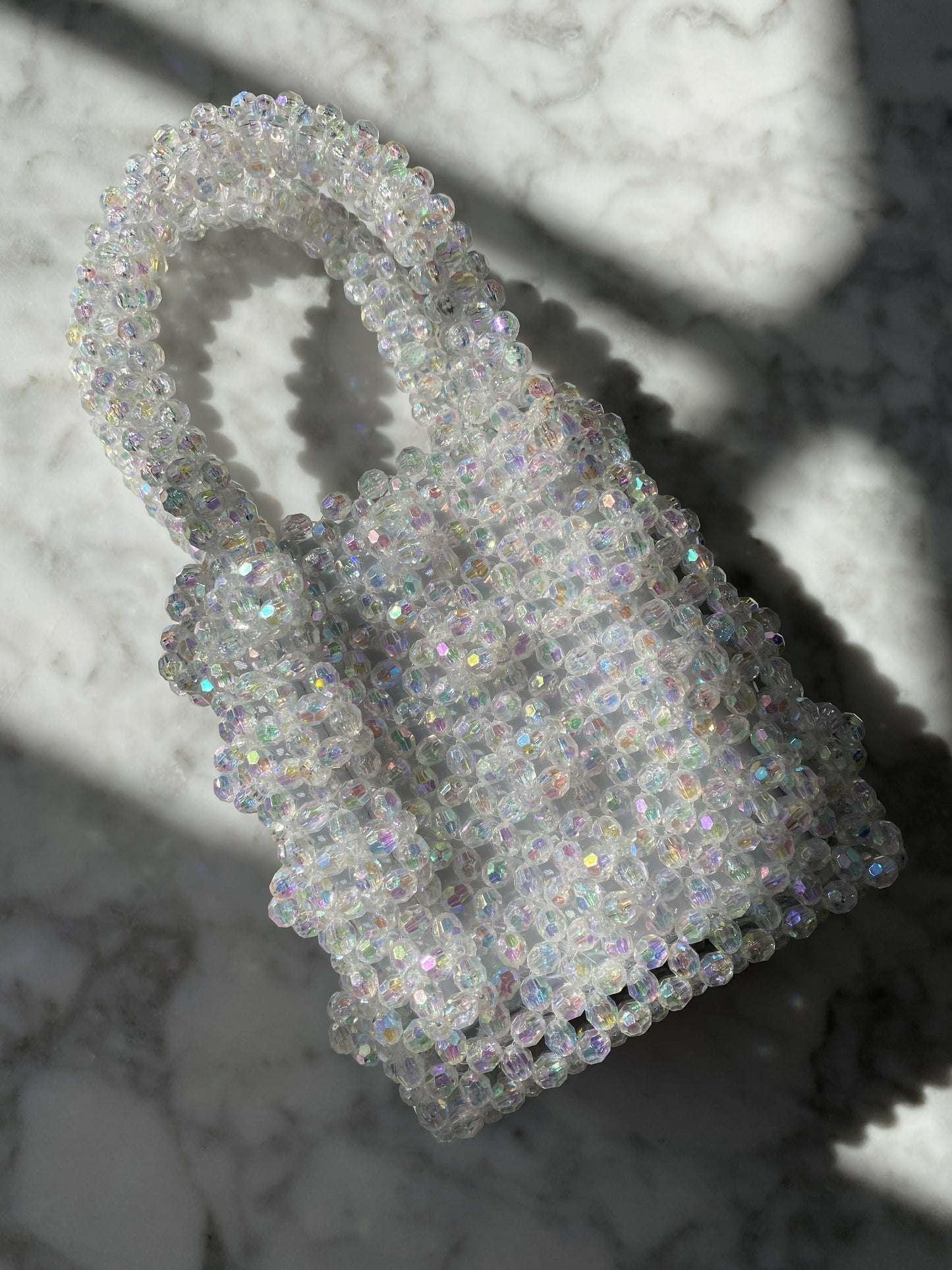 White Beaded Bag