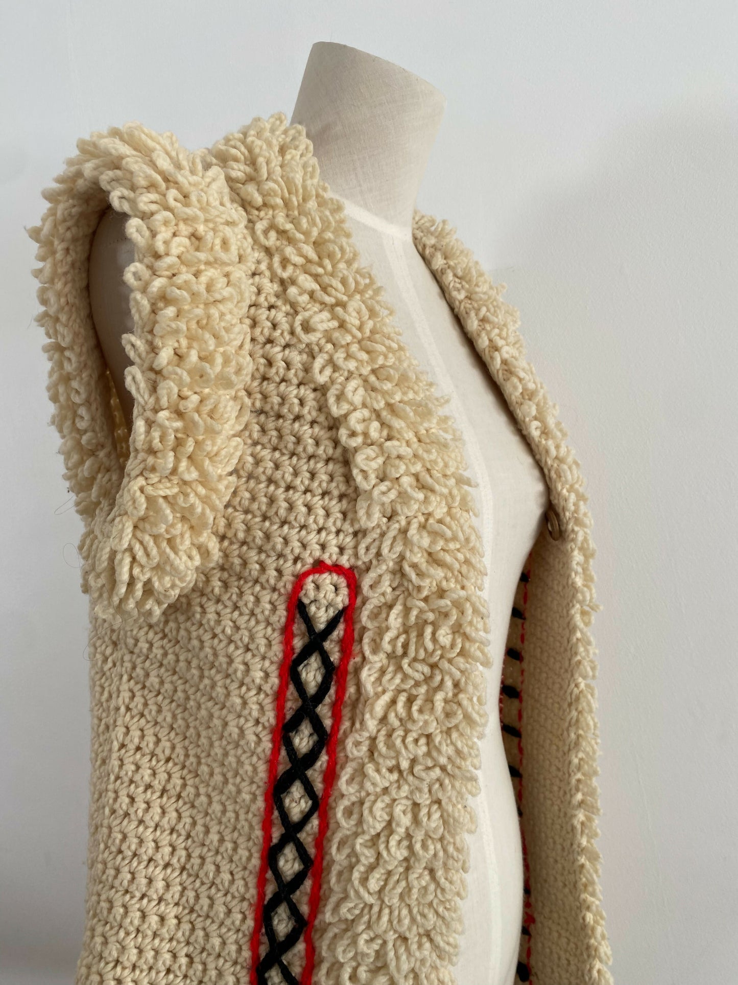 Vintage Women's Knitted Textured Vest