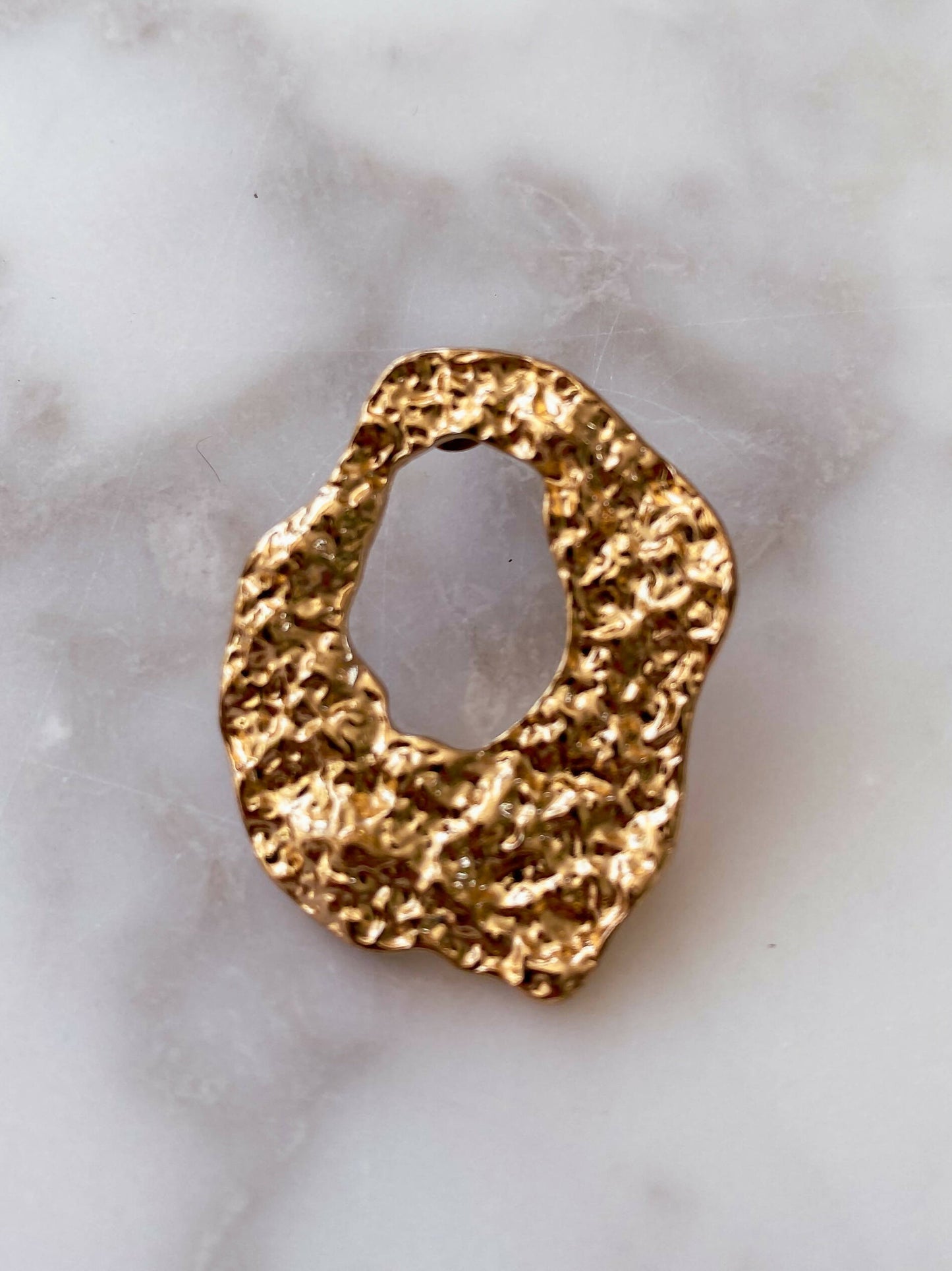 Hammered Gold-Tone Earrings