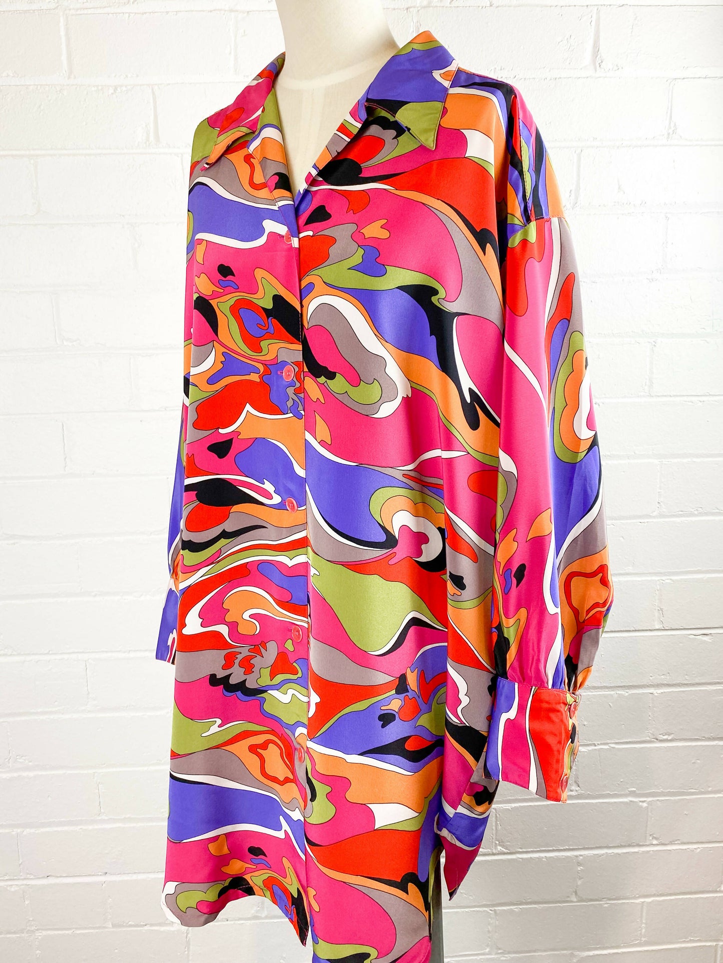 Size XL Multicoloured Print Shirt