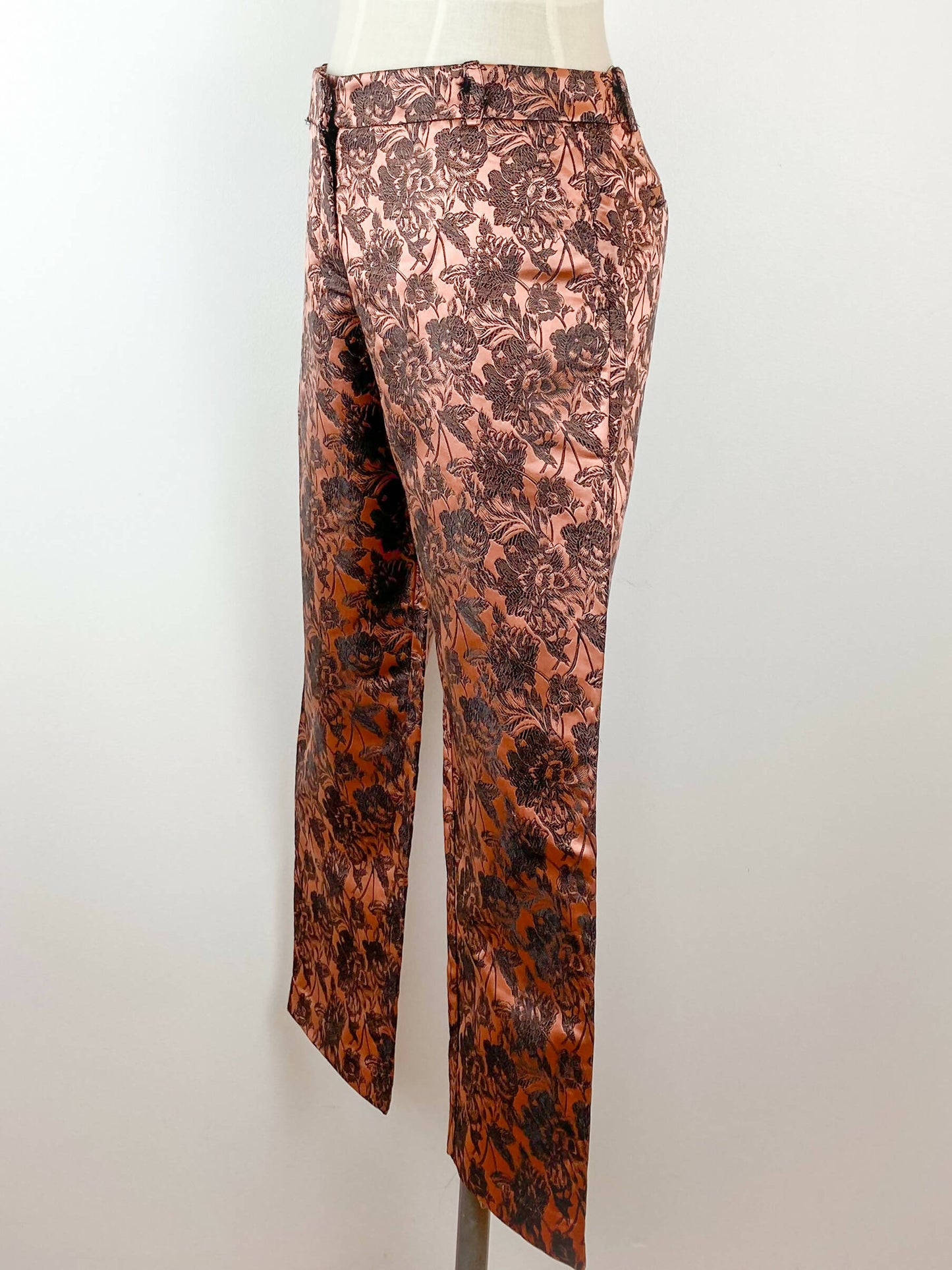 Zimmermann Size 1 Silk-Blend Pink Brocade Pants