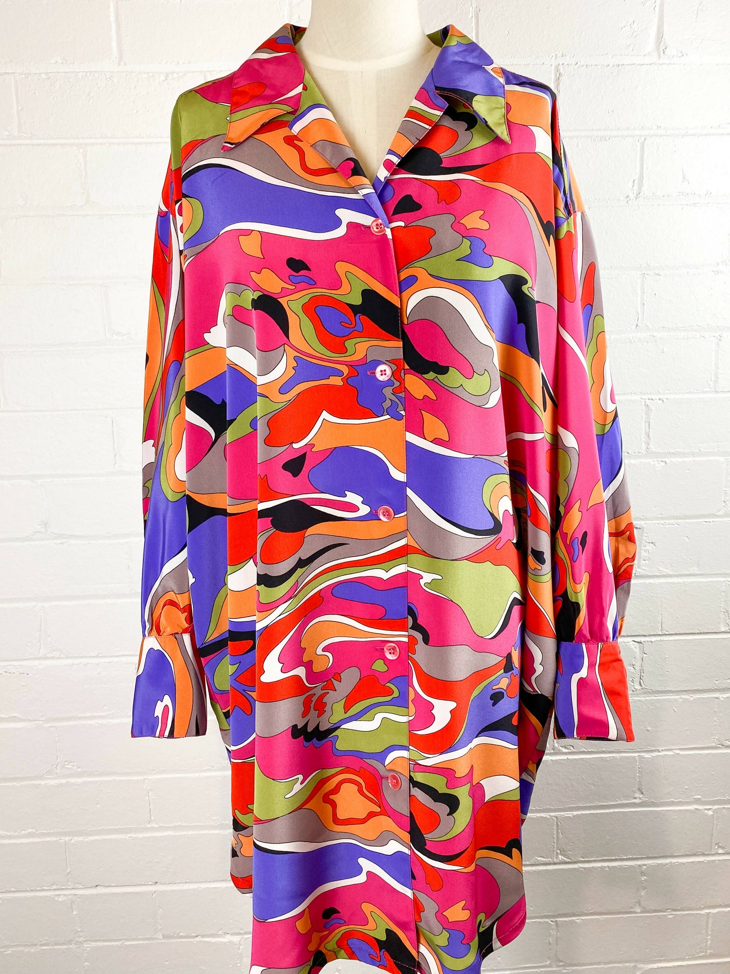 Size XL Multicoloured Print Shirt