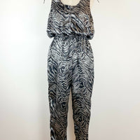 Shivam Metallic Animal-Print Jumpsuit