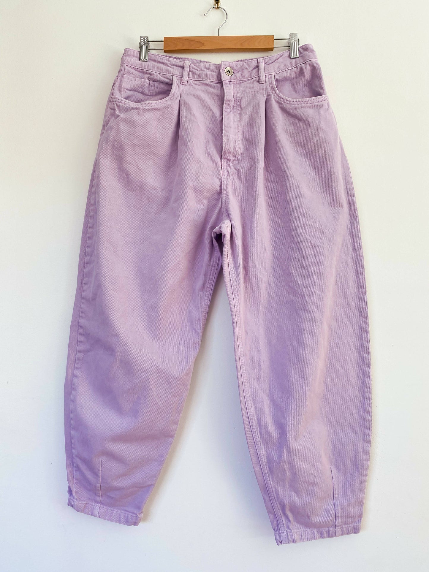 Zara Size 10 Purple Denim Jeans