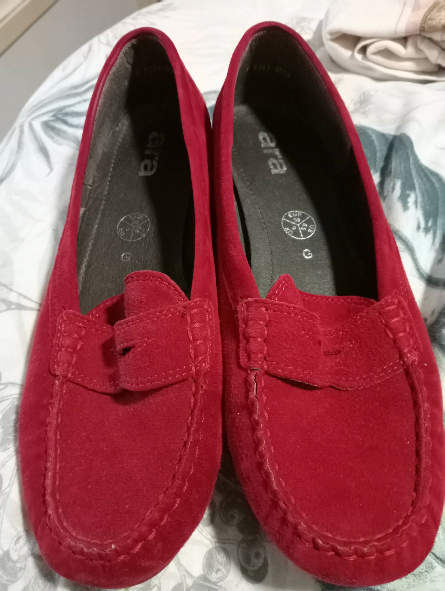 Red Suede Loafers