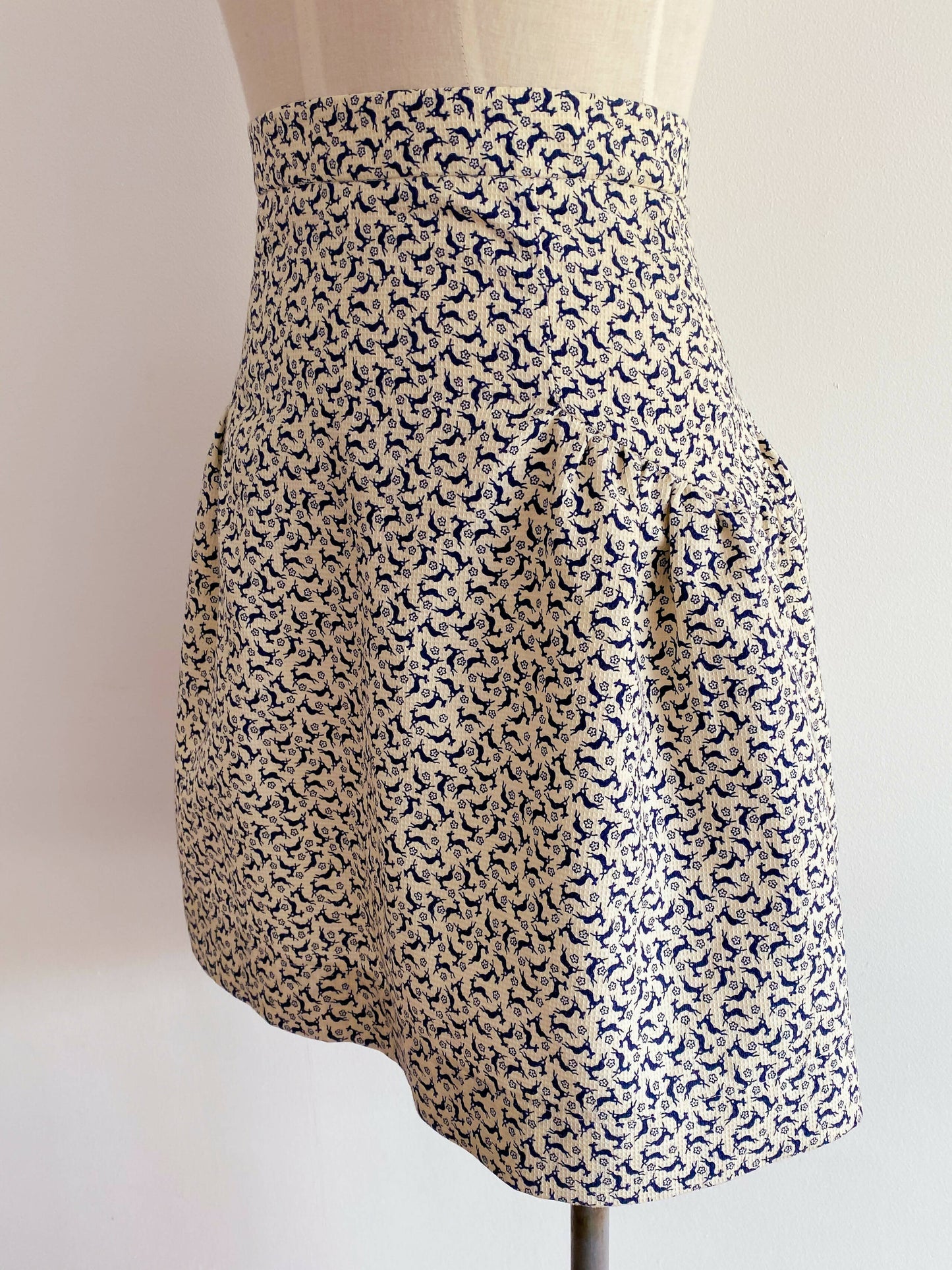 Karen Walker Size 2 (AU 6) Cotton-Blend Printed Mini Skirt